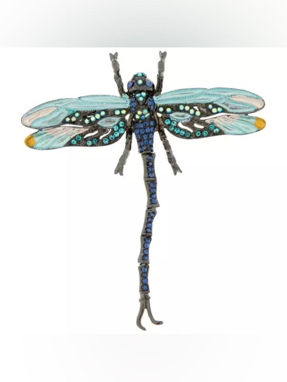 New Gilded Age Timeline by Bead Treasures Dragonfly Rhinestone Pendant Brooch